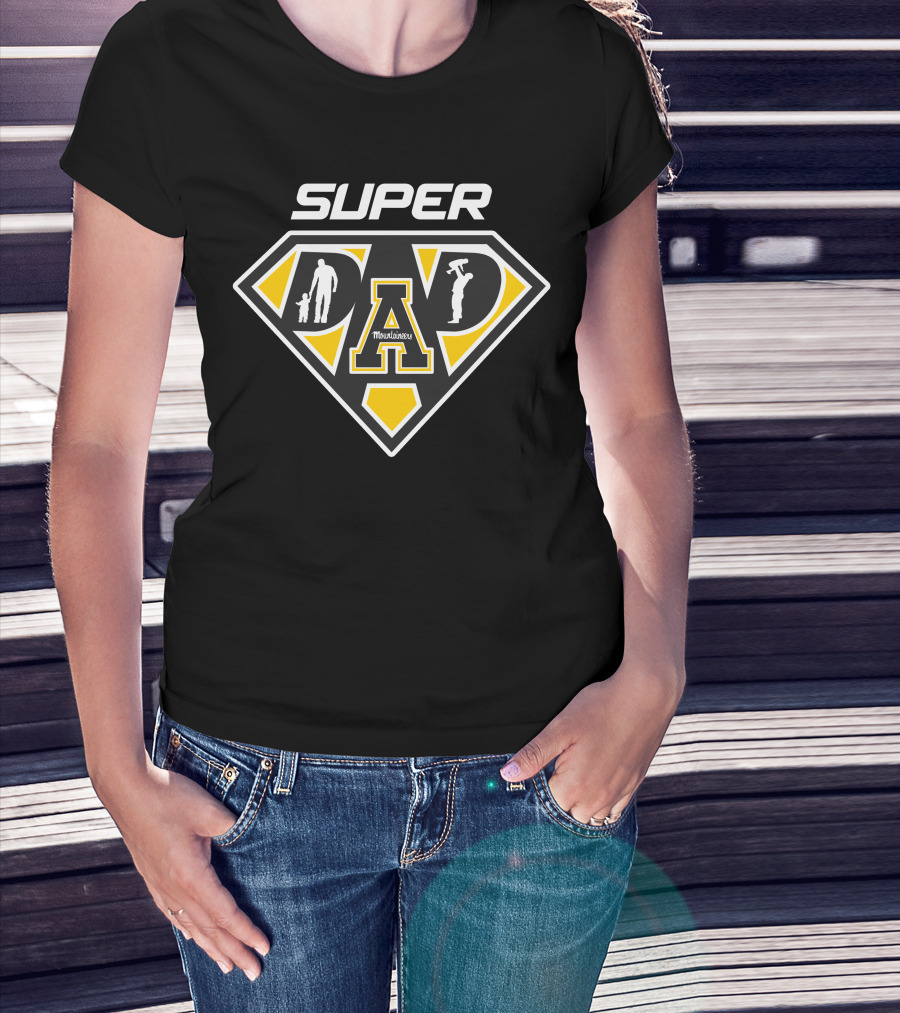 Appalachian State Mountaineers Super Dad A Logo Silhouette T-Shirt