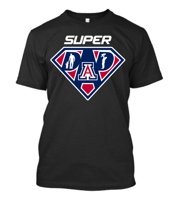 Arizona Wildcats Super Dad Emblem With Silhouette T-Shirt