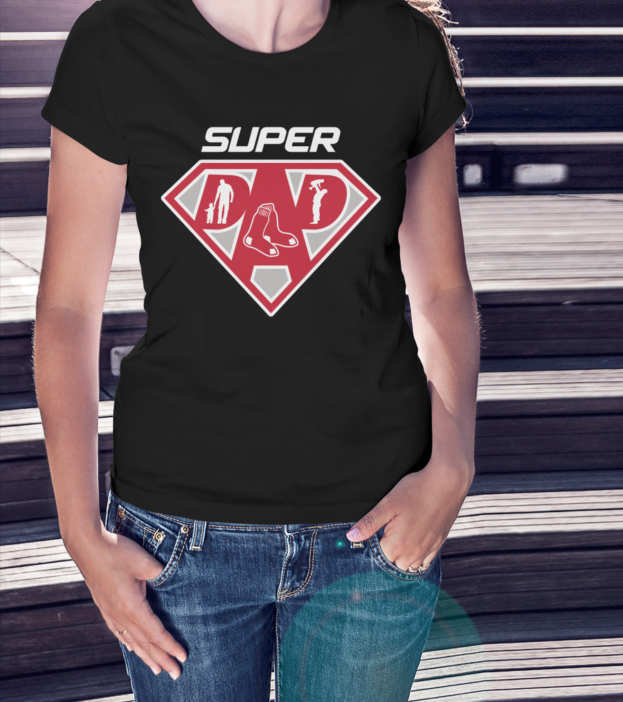 Super Dad Boston Red Sox Sox Logo Symbol T-Shirt
