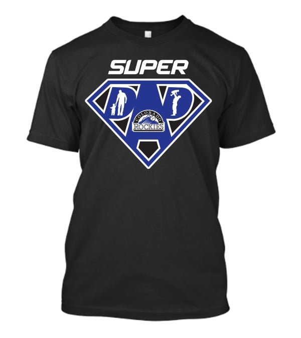 Super Dad Colorado Rockies Logo Hero T-Shirt