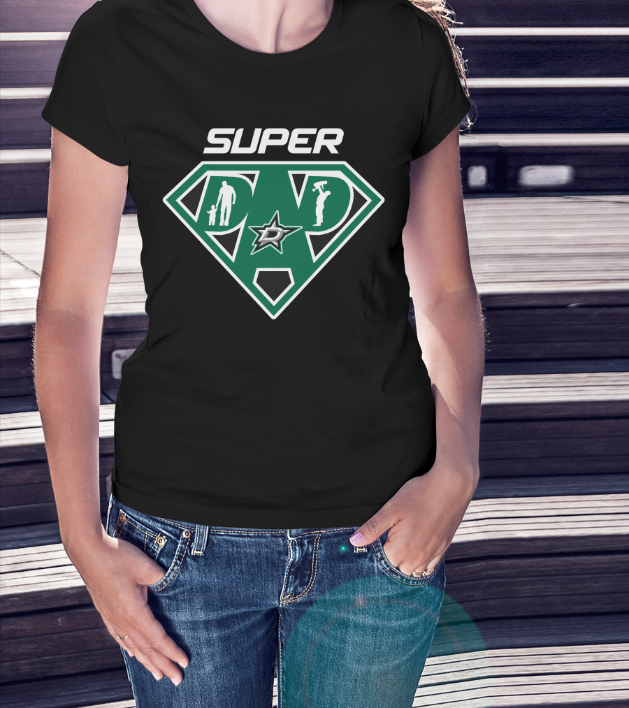 Super Dad Dallas Stars Logos And Icons T-Shirt