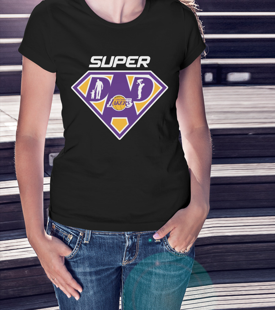 Super Los Angeles Lakers Dad T-Shirt