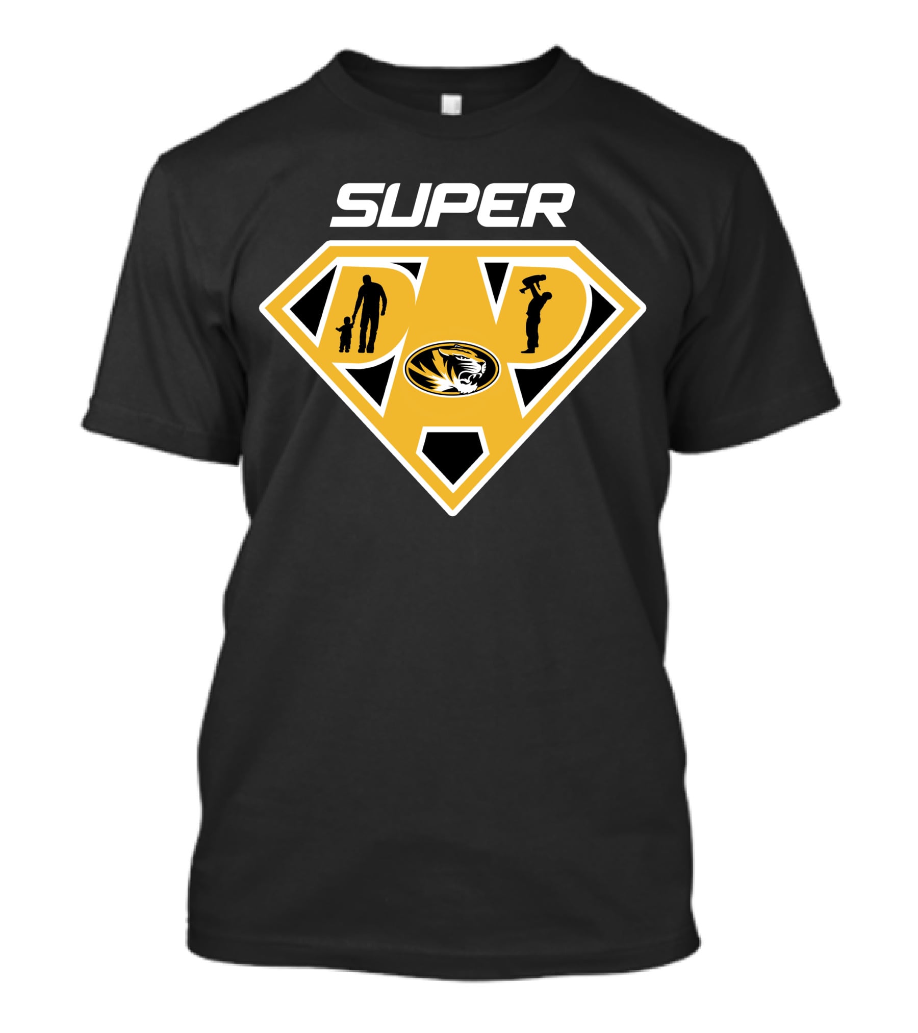 Super Dad Missouri Tigers Logo Hero T-Shirt