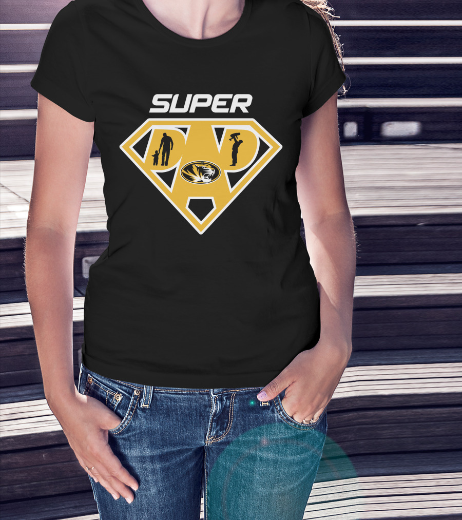 Super Dad Missouri Tigers Logo Hero T-Shirt