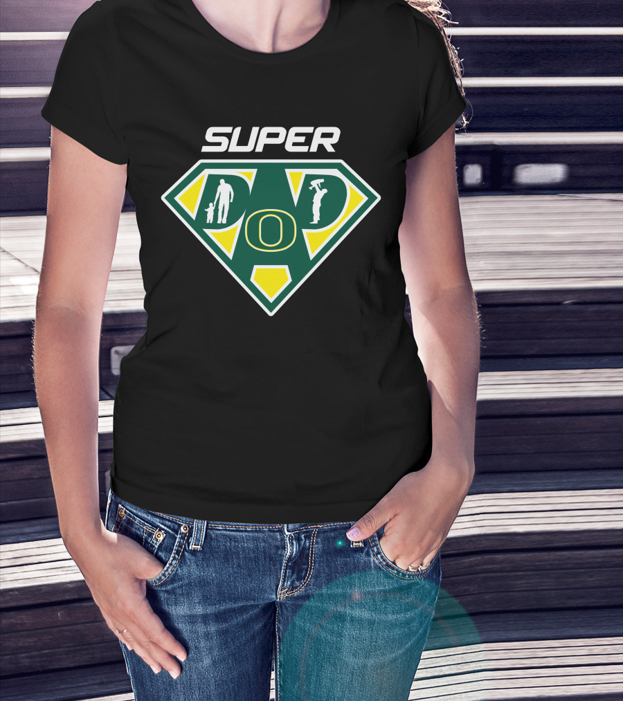 Super Dad Oregon Ducks Hero Shield T-Shirt