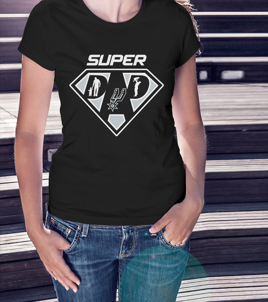 Super Dad San Antonio Spurs Logo Hero T-Shirt