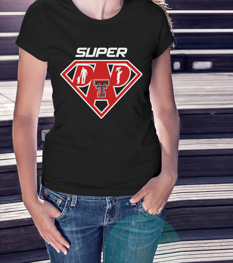 Super Dad Texas Tech Red Raiders Football Fan Support T-Shirt