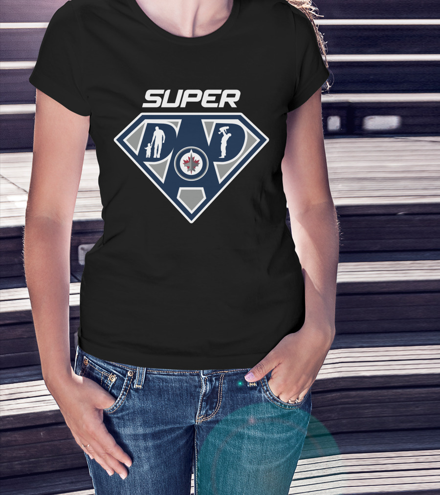 Super Winnipeg Jets Dad Hero T-Shirt