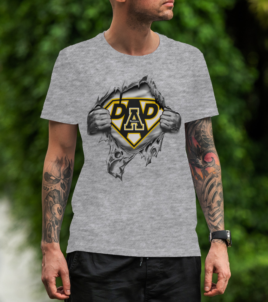 Appalachian State Mountaineers Super Dad Heroic Shield T-Shirt