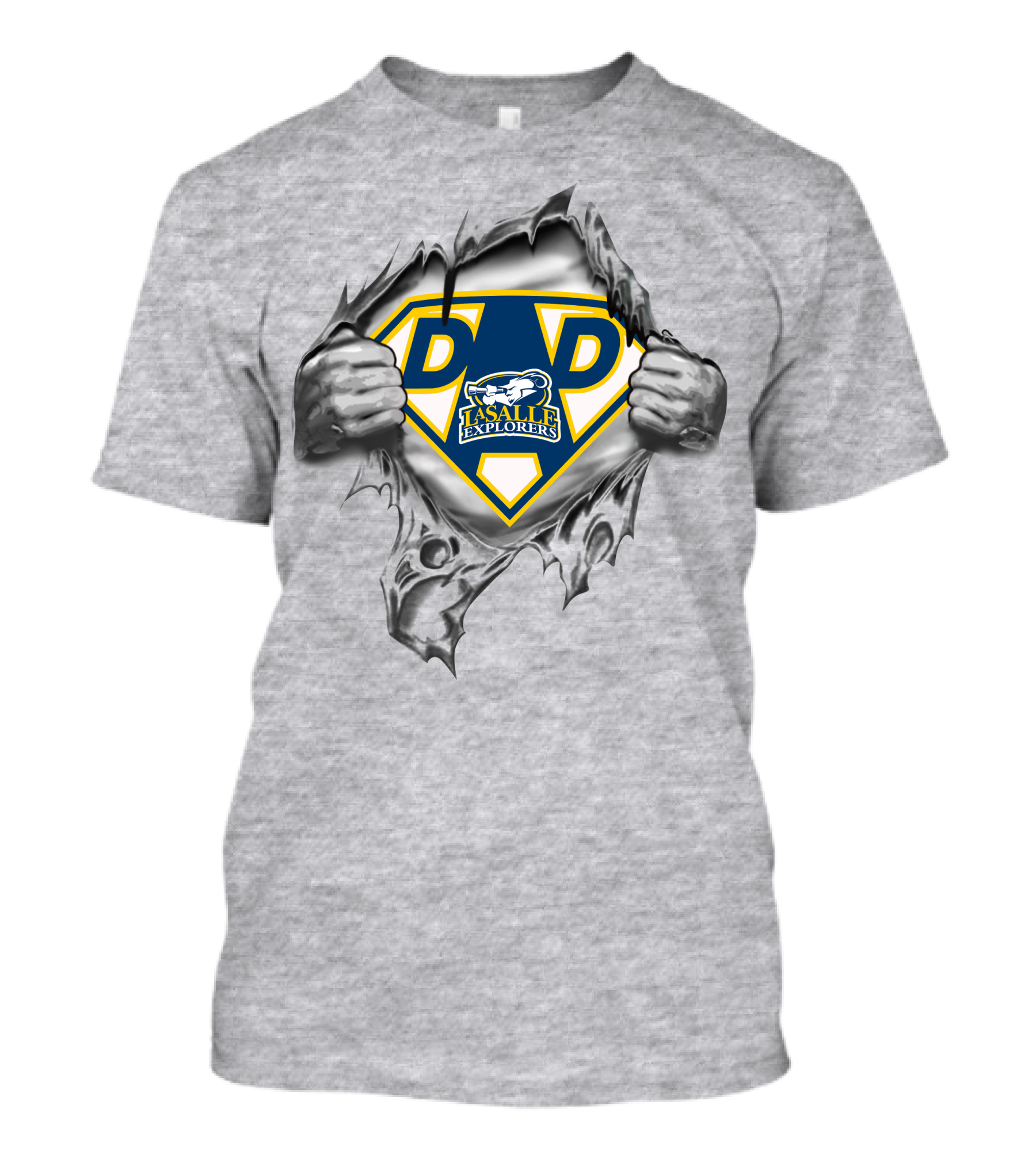 La Salle Explorers Dad Superhero '89 Style T-Shirt