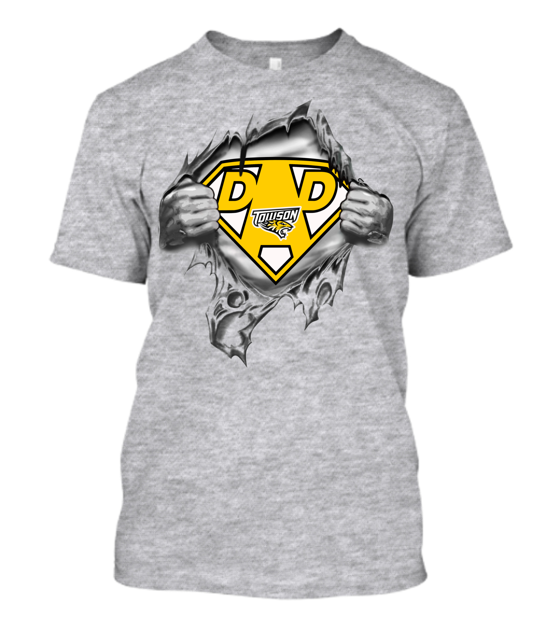 Towson Tigers Super Dad Shield T-Shirt