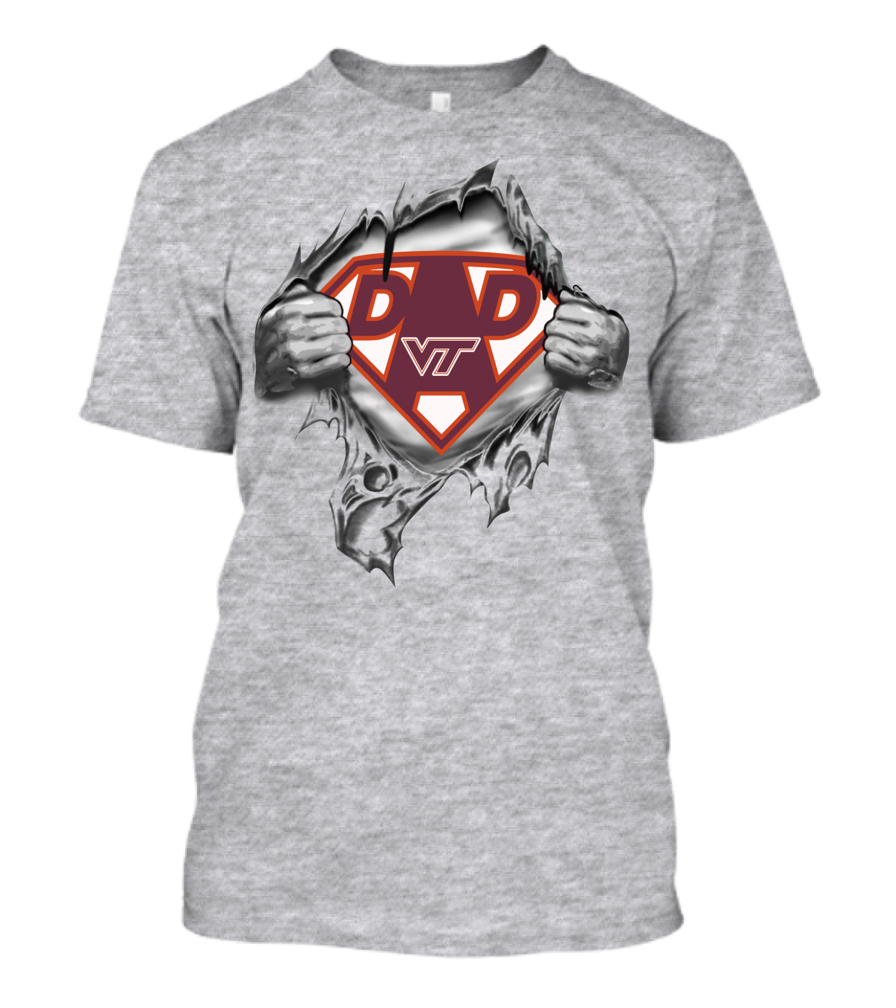 Virginia Tech Hokies Super Dad Vt Logo Superman T-Shirt