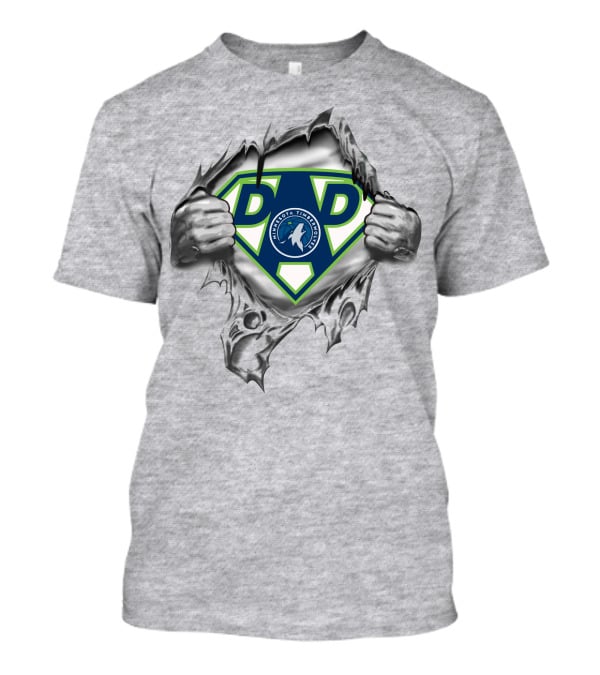 Minnesota Timberwolves Dad Superhero Logo 319 T-Shirt