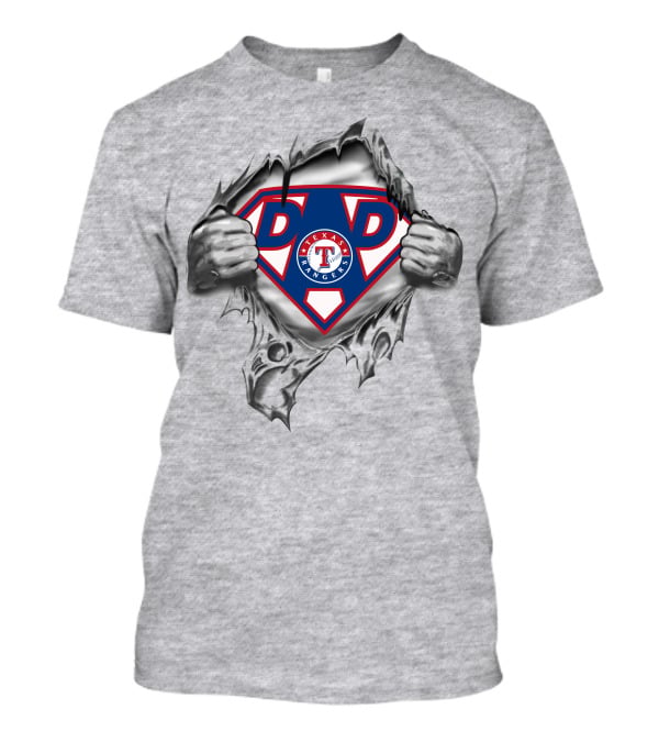 Texas Rangers Super Dad Logo 338 Theme T-Shirt