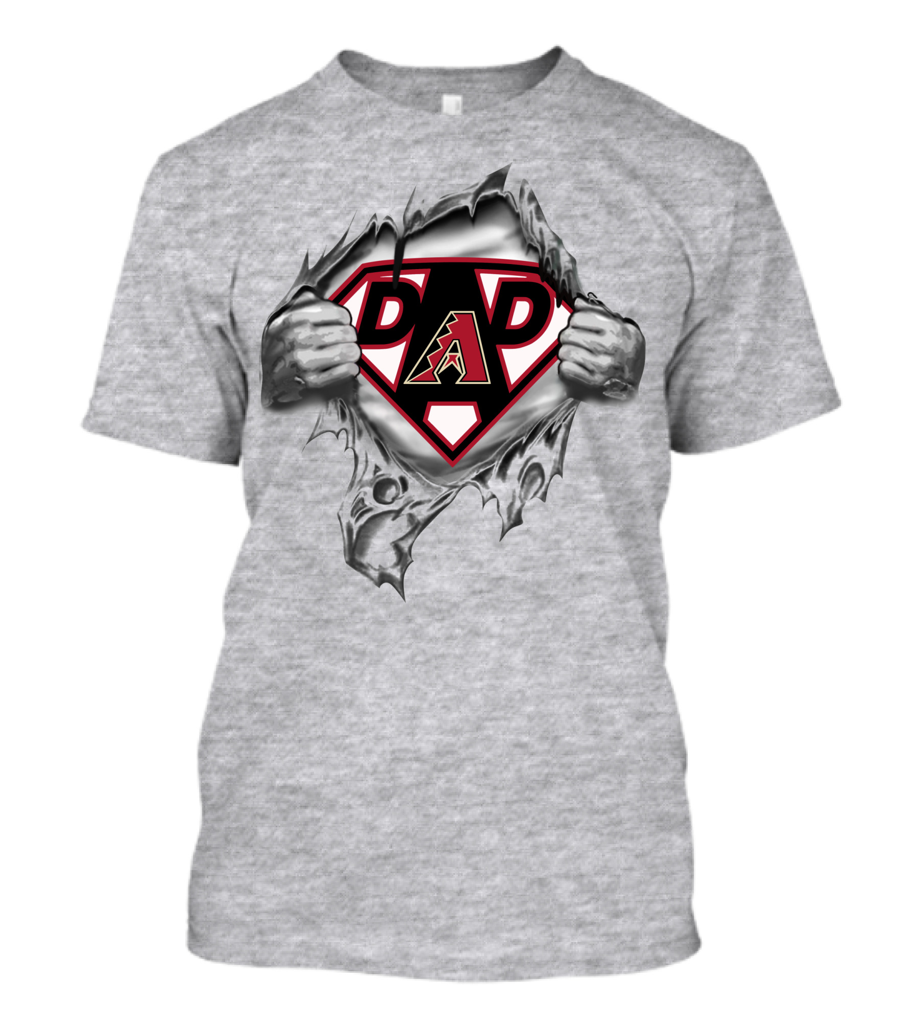 Arizona Diamondbacks Super Dad Logo Superman Style T-Shirt