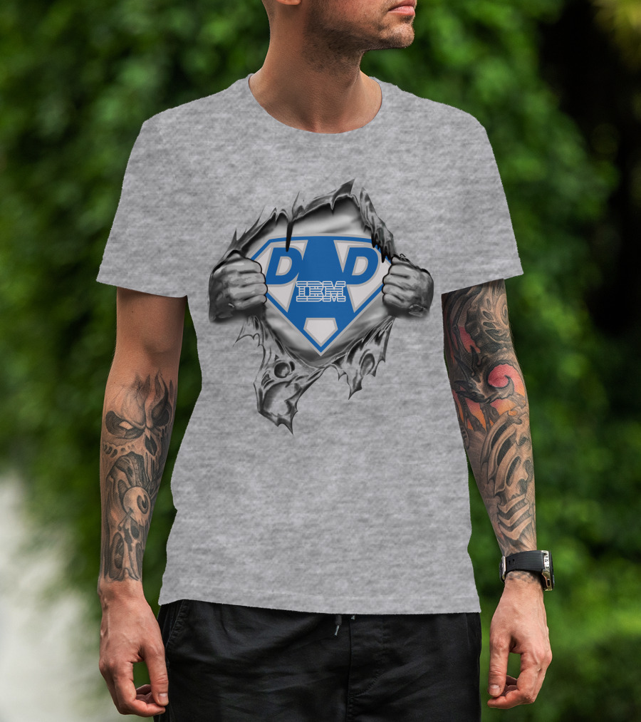 Ibm Super Dad Logo Superman Chest T-Shirt