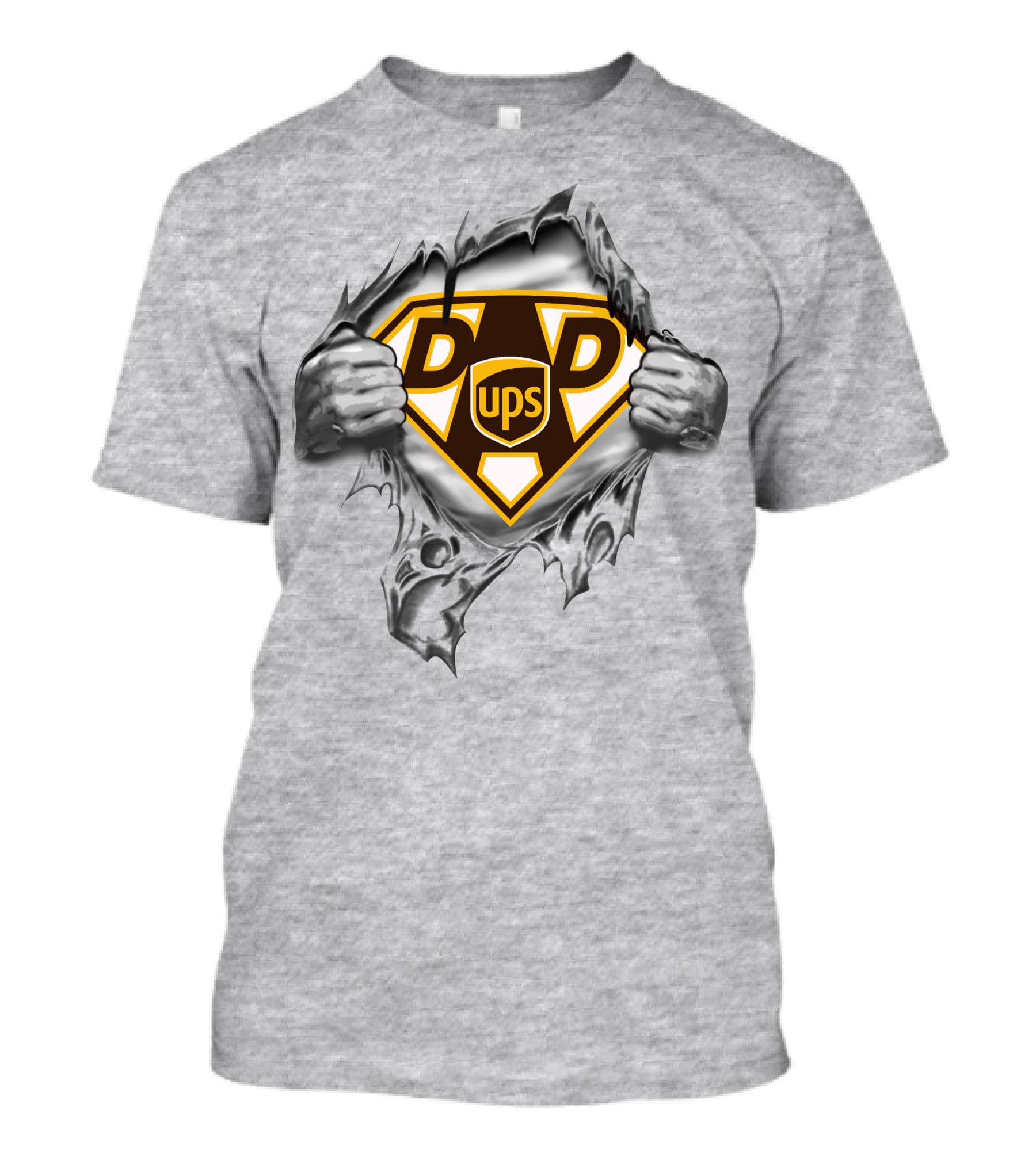 Ups Super Dad Shield Tee Hero Rip T-Shirt