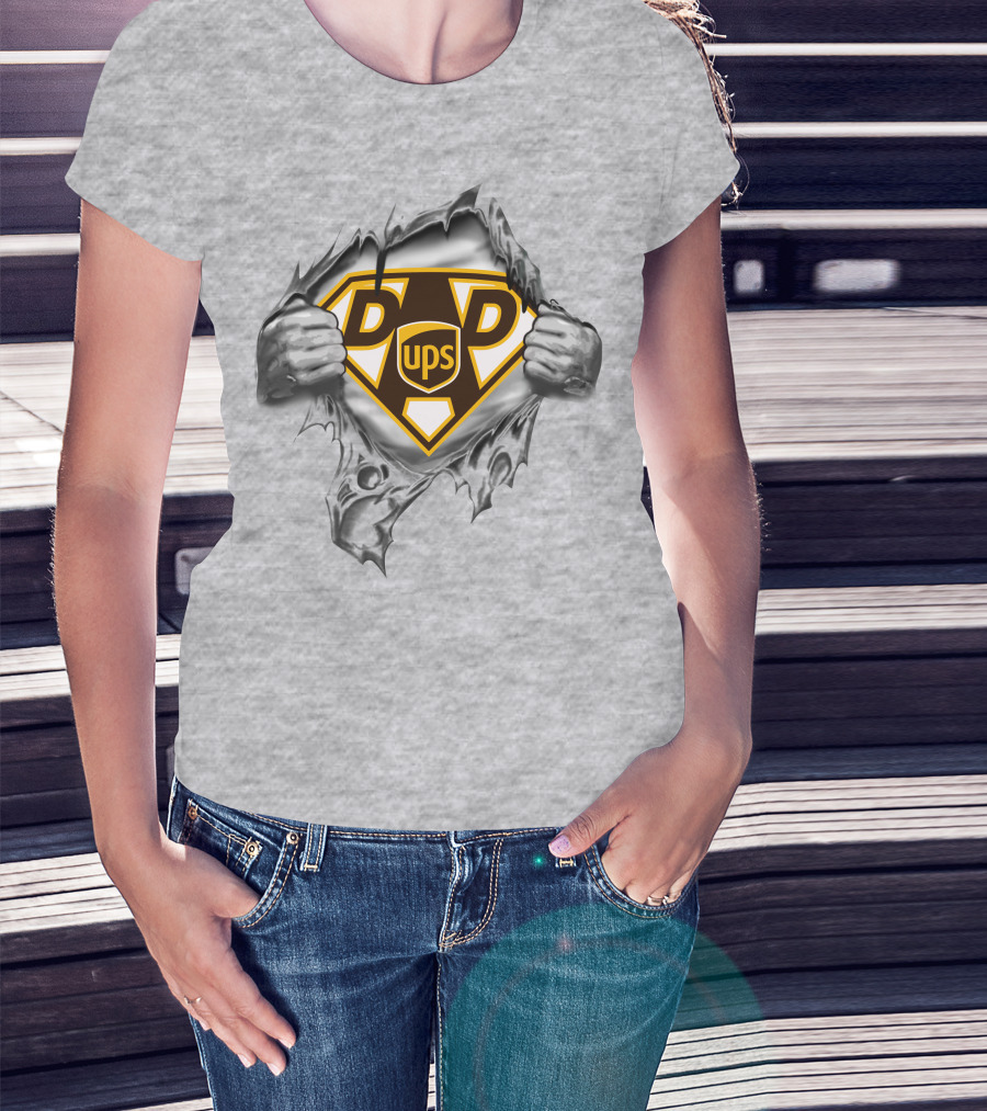 Ups Super Dad Shield Tee Hero Rip T-Shirt
