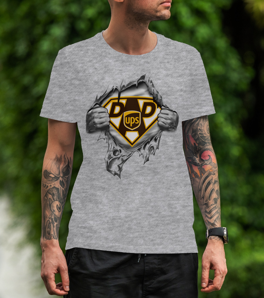 Ups Super Dad Shield Tee Hero Rip T-Shirt