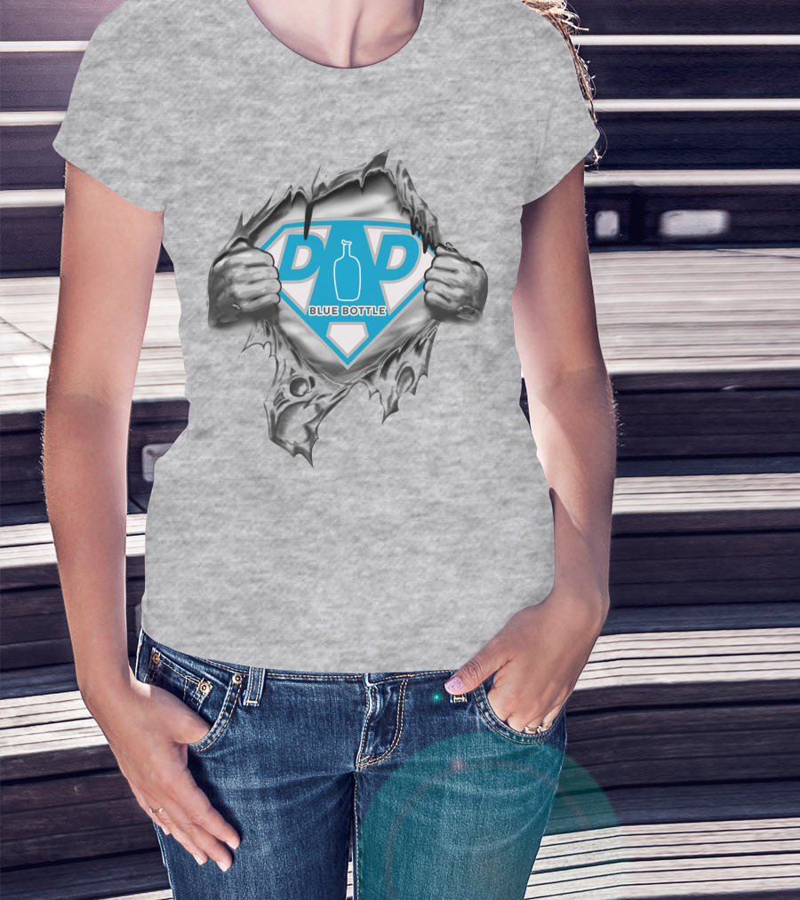 Blue Bottle Coffee Super Dad Emblem 467 T-Shirt