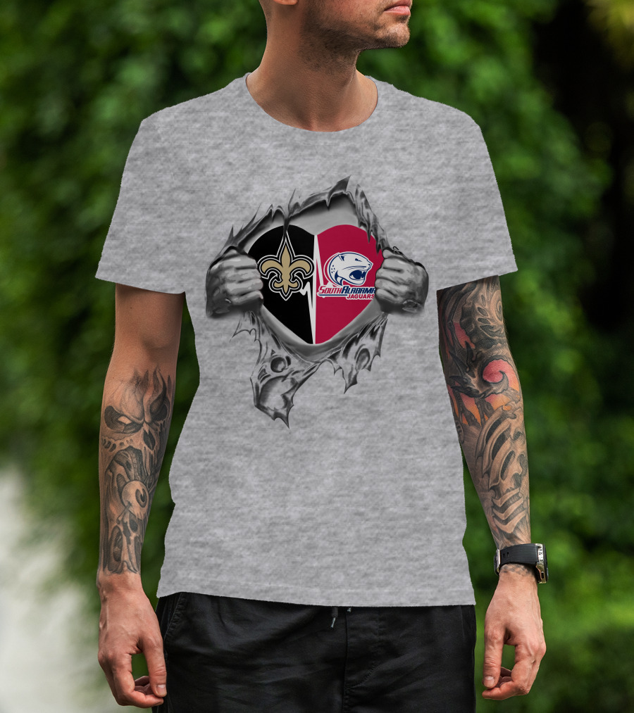 Saints South Alabama Jaguars Heartfelt Loyalty T-Shirt