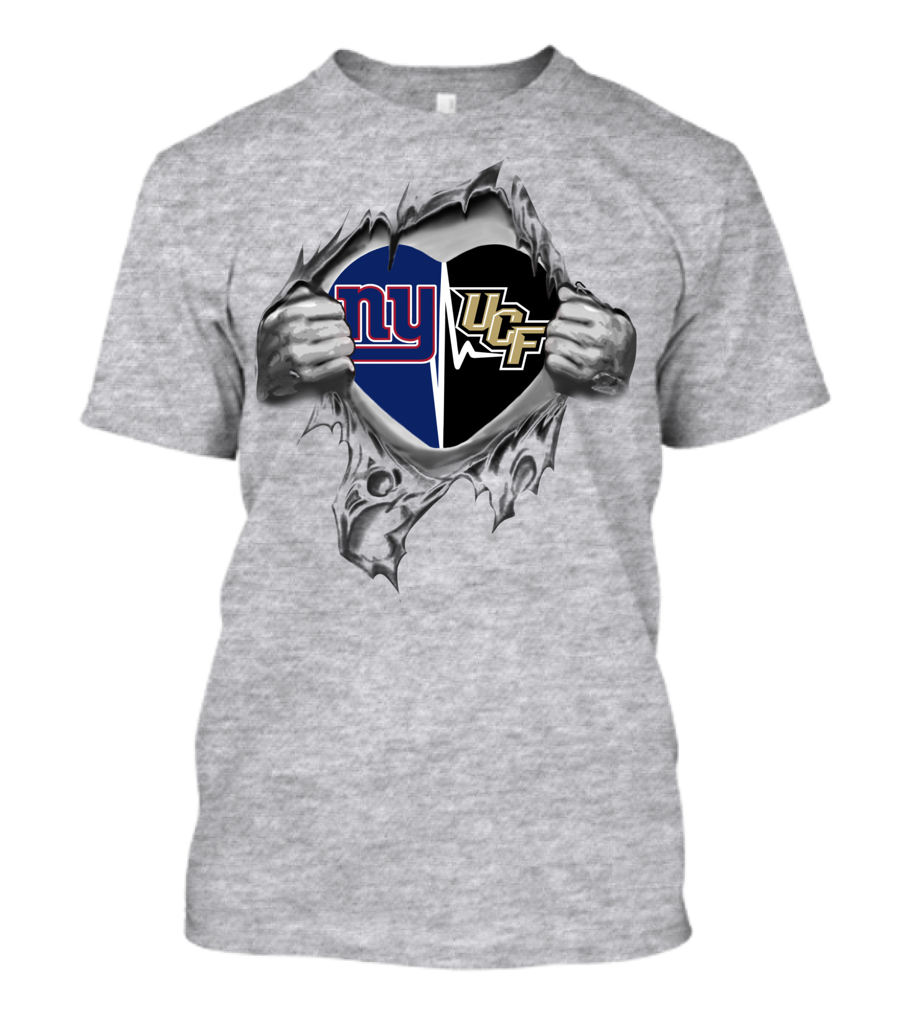 Giants Ucf Knights United Heart T-Shirt