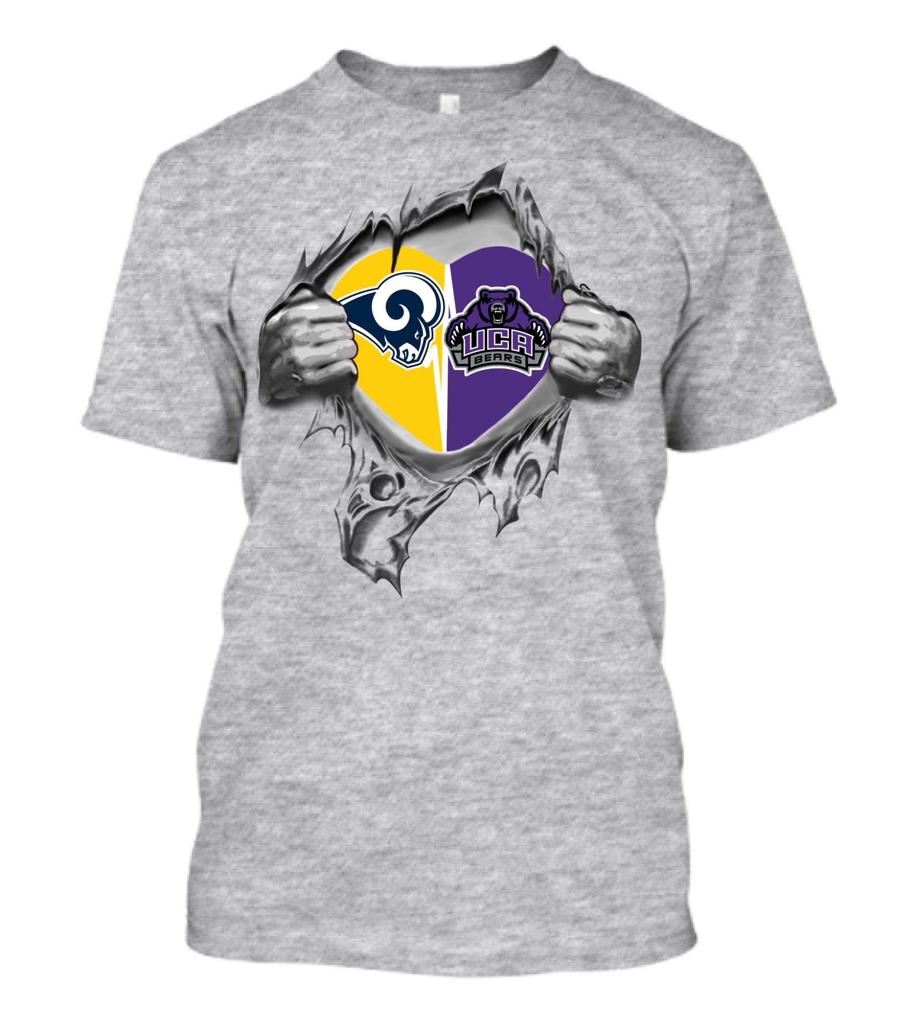 Rams Central Arkansas Bears Heart T-Shirt