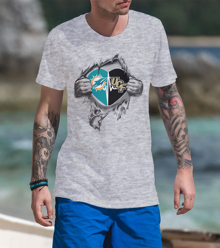 Miami Dolphins Ucf Knights  It's In My Heart T-Shirt