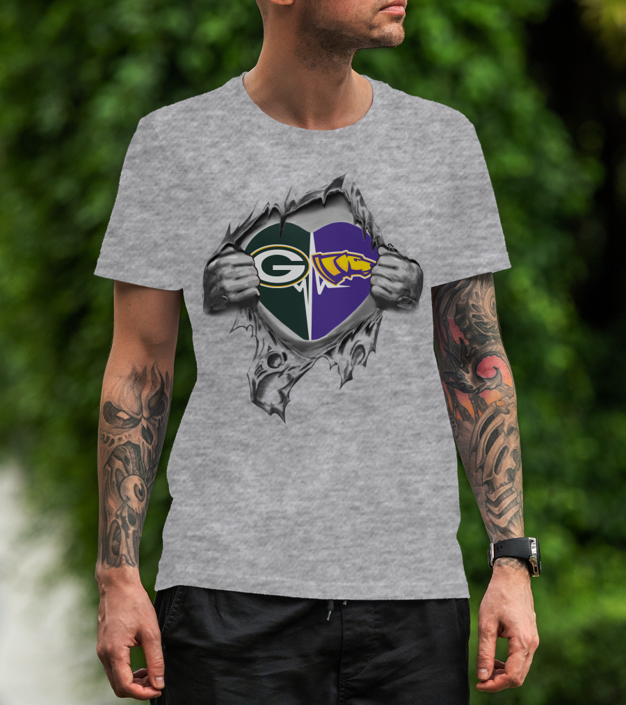 Green Bay Packers Stevens Point Pointers It's In My Heart T-Shirt