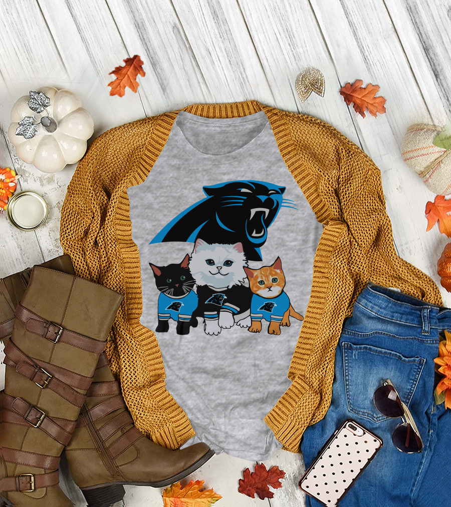 Carolina Panthers Cat Trio T-Shirt