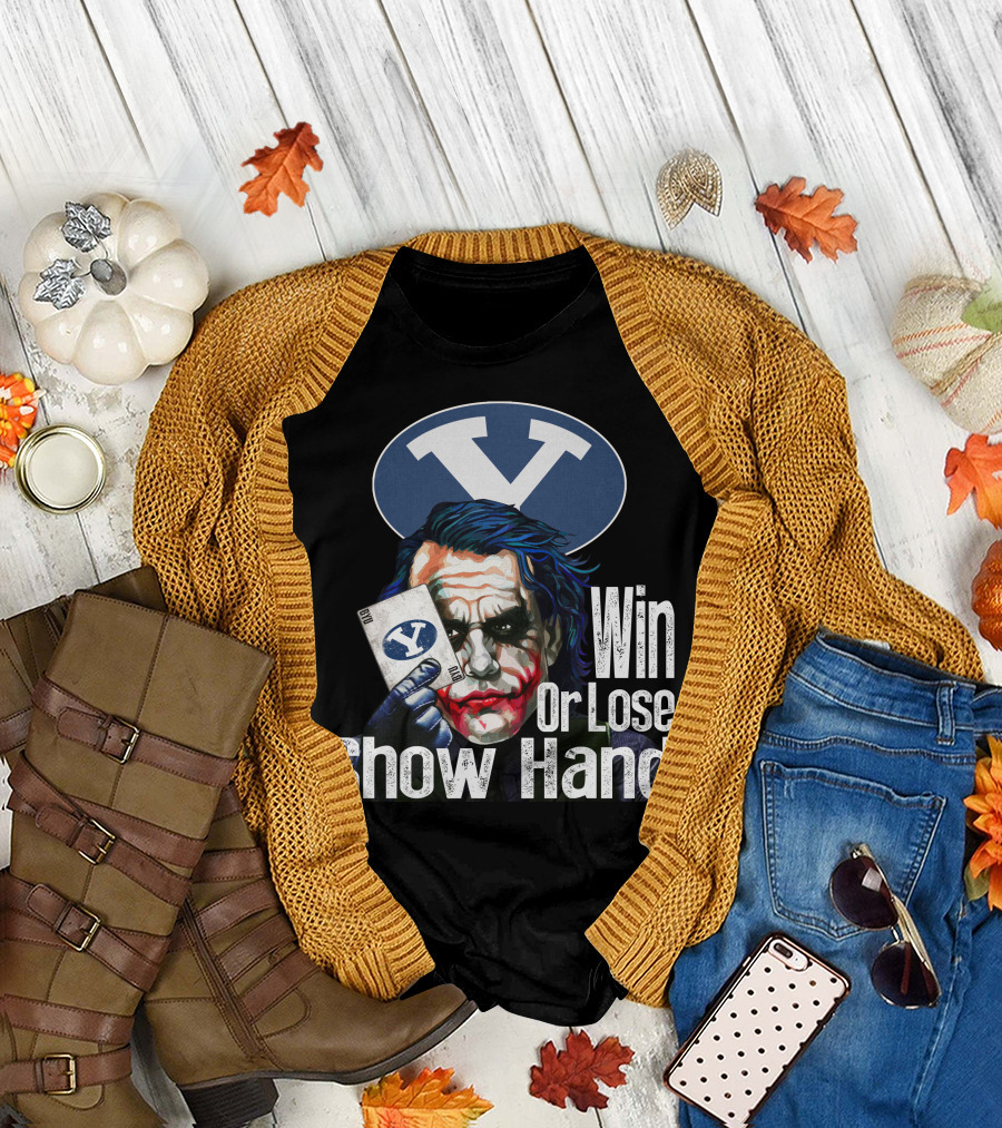 BYU Cougars Win Or Lose Show Hand Joker T-Shirt
