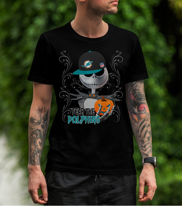 Fear The Dolphins Miami Halloween NFL T-Shirt