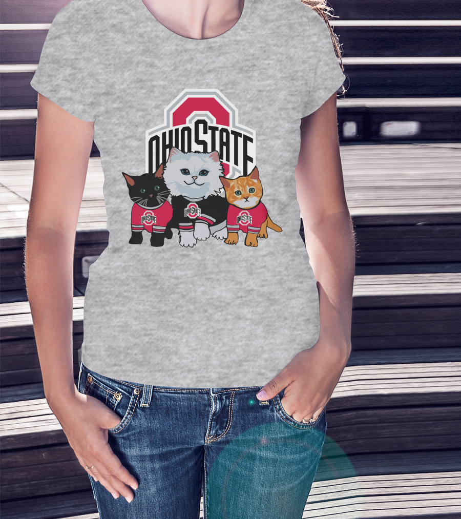 Ohio State Buckeyes Cats In Team Jerseys T-Shirt