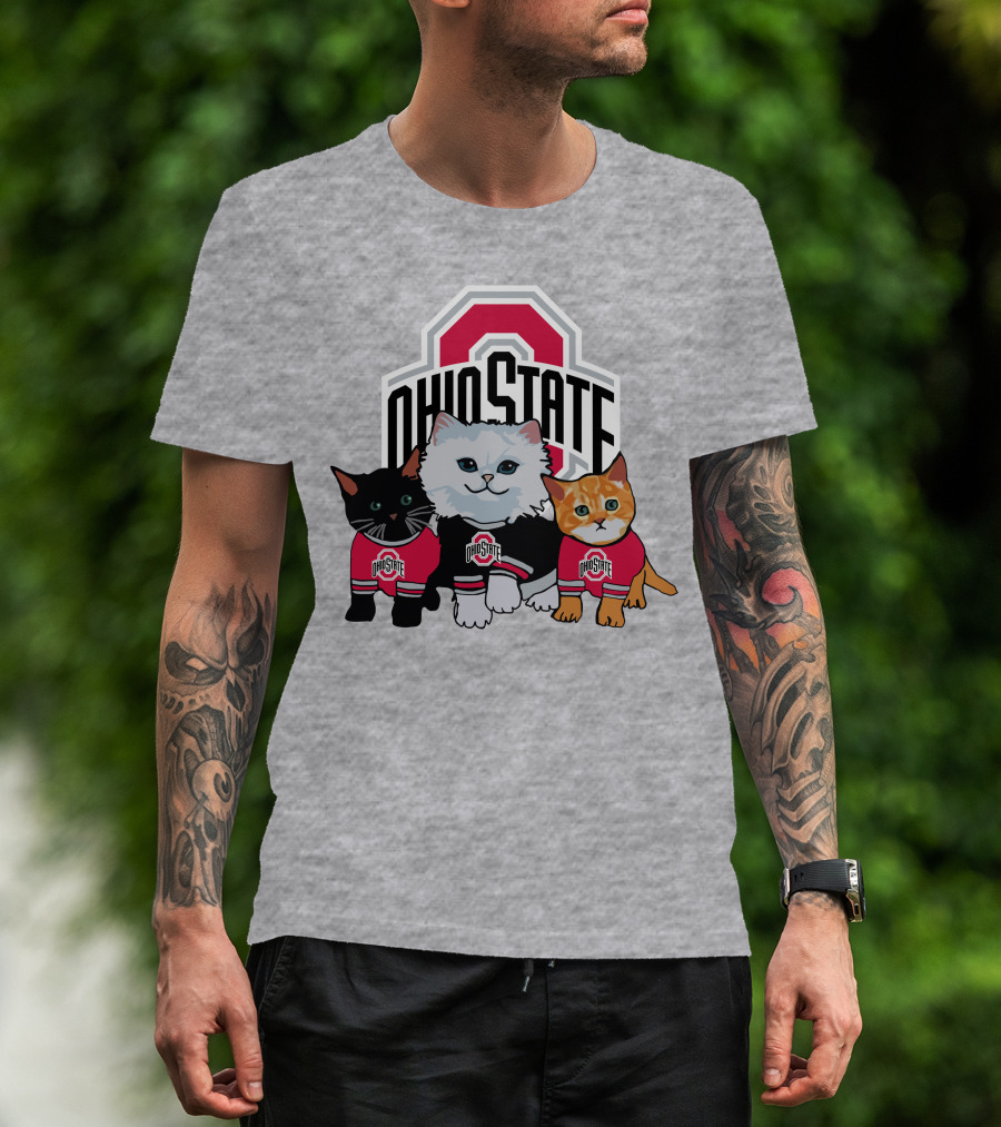 Ohio State Buckeyes Cats In Team Jerseys T-Shirt