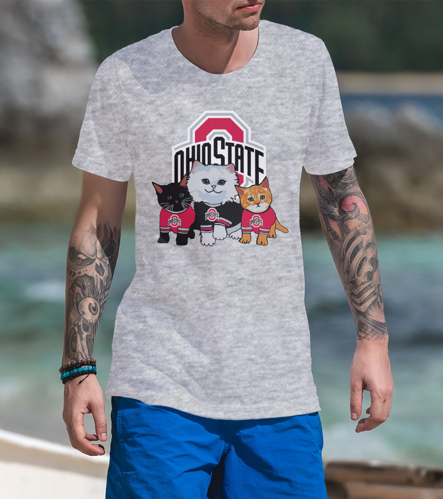 Ohio State Buckeyes Cats In Team Jerseys T-Shirt