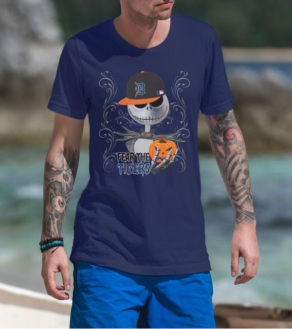 Fear The Tigers Halloween Detroit T-Shirt