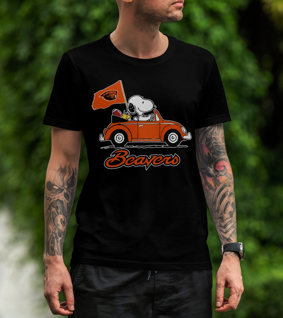 Snoopy Oregon State Beavers Ride Forever T-Shirt