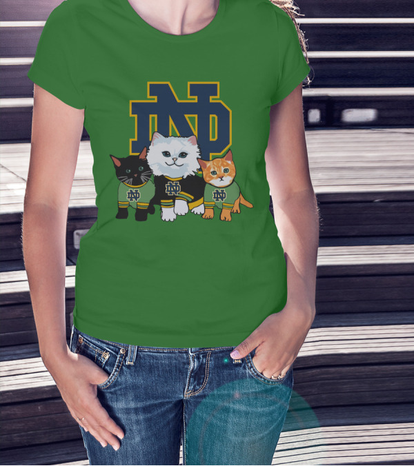 Notre Dame Fighting Irish ND Cute Cats T-Shirt