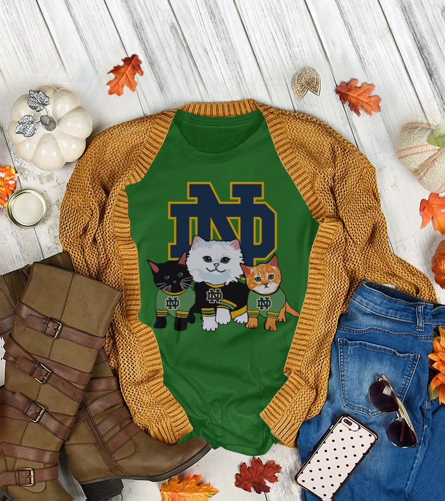 Notre Dame Fighting Irish ND Cute Cats T-Shirt