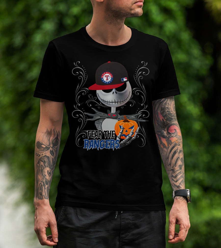 Fear The Texas Rangers Halloween Pumpkin T-Shirt