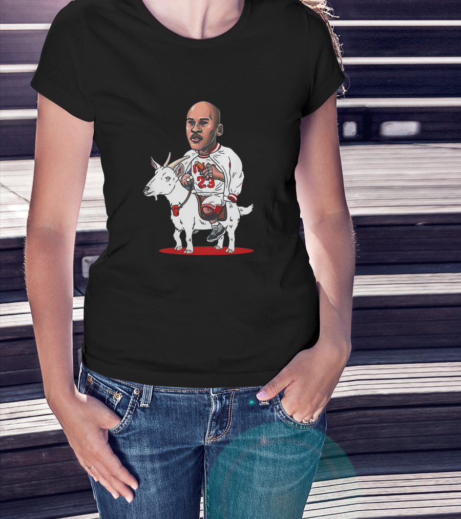 23 Michael Jordan Riding Goat Gardeniateeworld T-Shirt