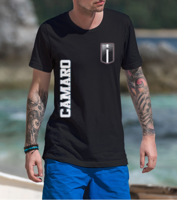 Camaro Text With Emblem T-Shirt