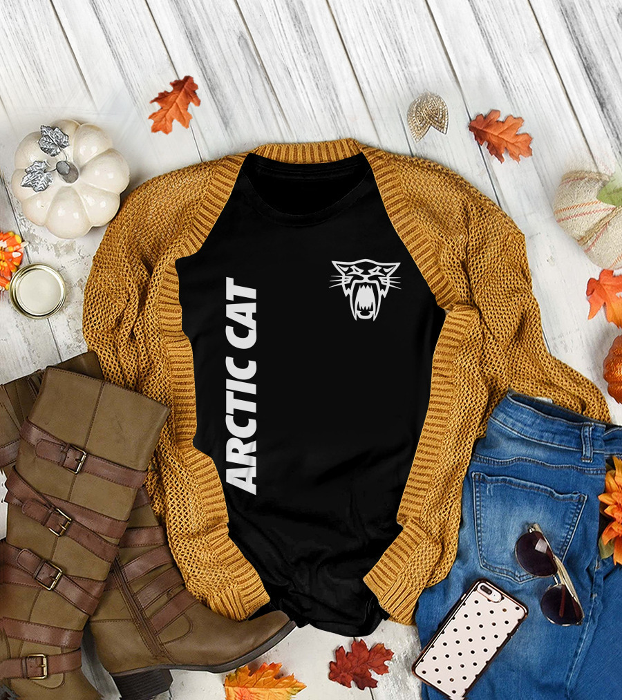 Arctic Cat Logo with Fierce Cat Head T-Shirt
