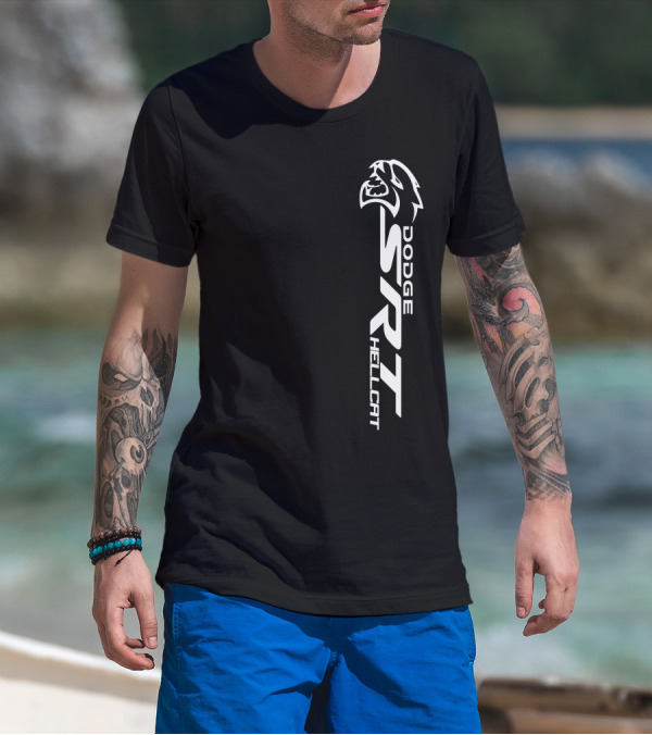 Dodge SRT Hellcat Logo With Cat Head T-Shirt