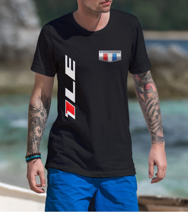 Camaro 1LE Performance Badge Red White Blue Stripe T-Shirt