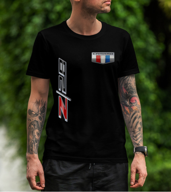 Camaro Z28 Logo With Red White Blue Emblem T-Shirt