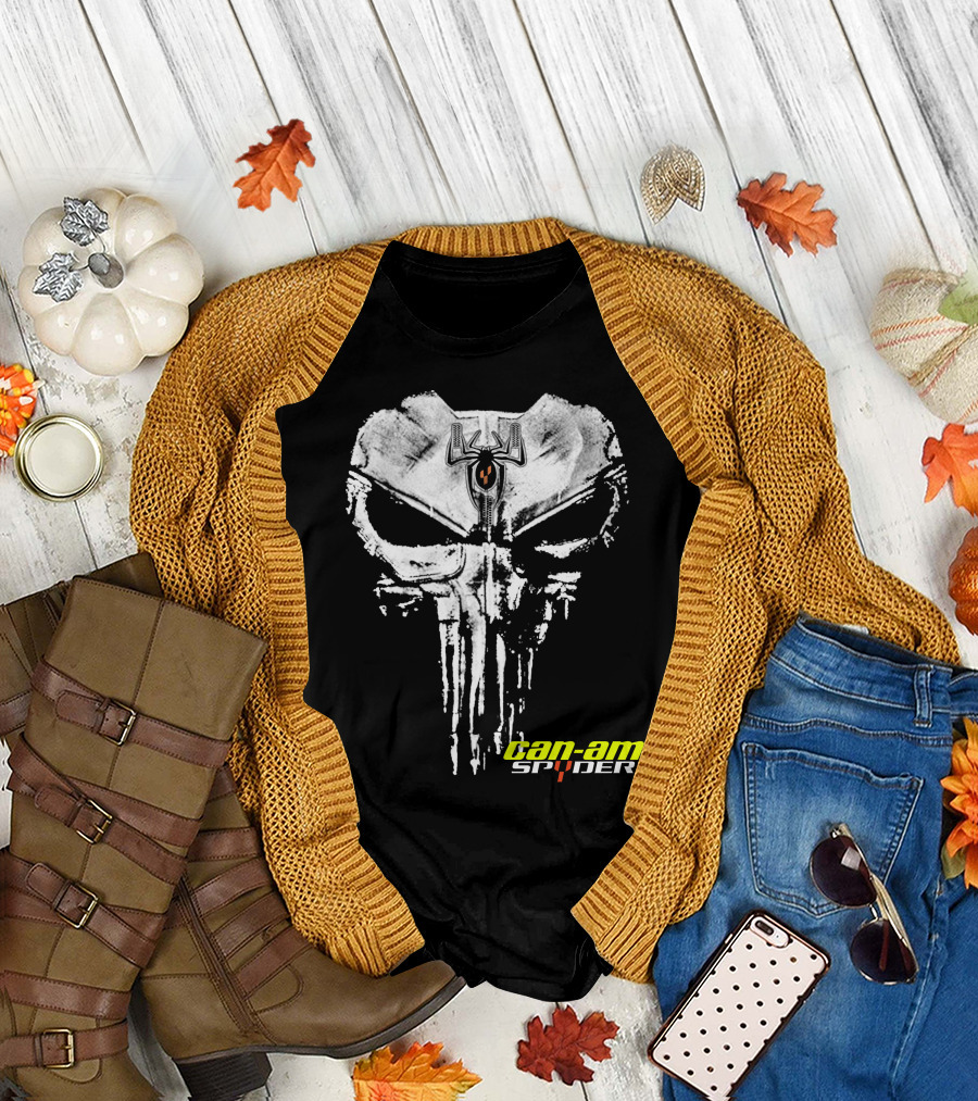 Can-Am Spyder Skull With Spider Emblem T-Shirt