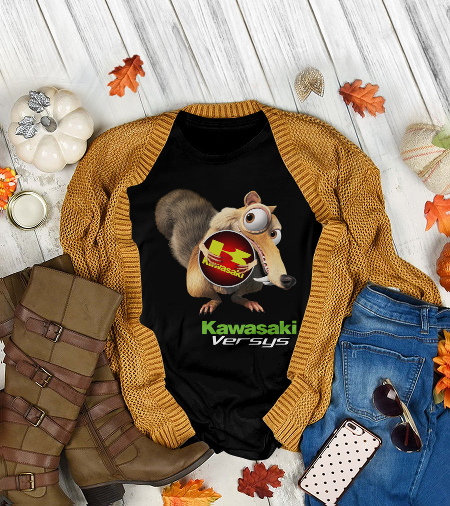 Kawasaki Versys Ice Age Scrat Compilation T-Shirt
