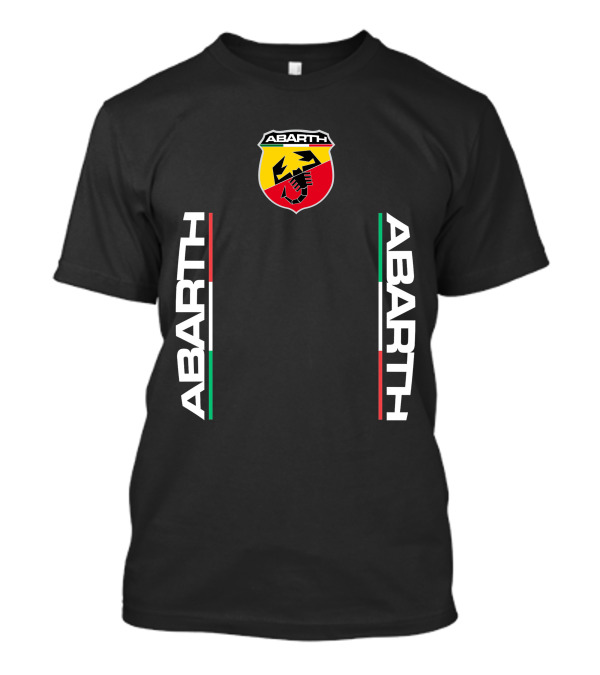Abarth Scorpion Logo With Italian Tricolor Stripes T-Shirt