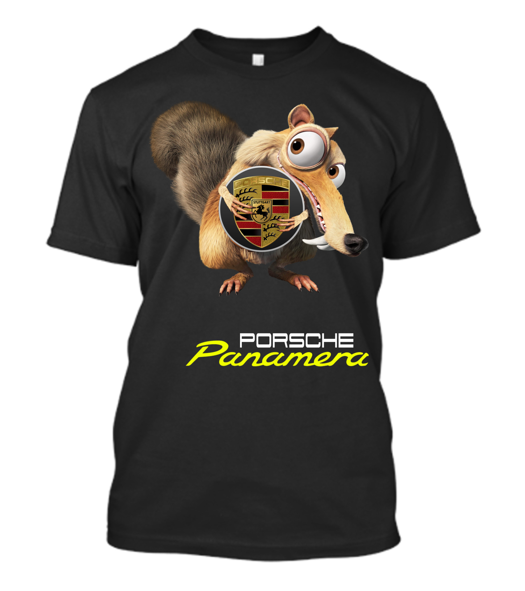 Porsche Panamera Scrat Holding Emblem T-Shirt